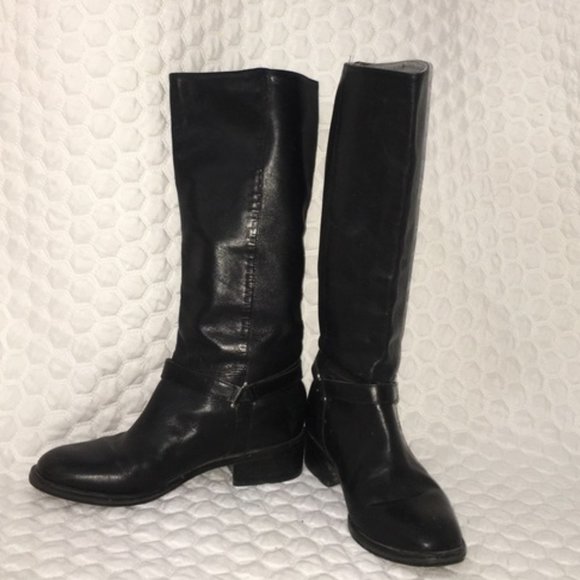 Genuine Leather Calf-High Boots - Picture 1 of 6
